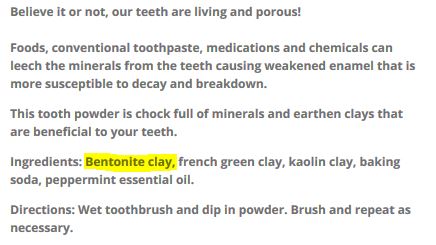 naturally nicole bentonite open sky tooth powder