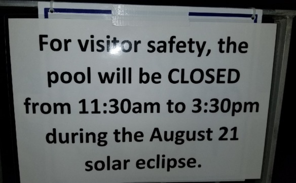 pool closed due to eclipse
