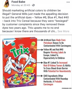 food babe artificial colors targeting children