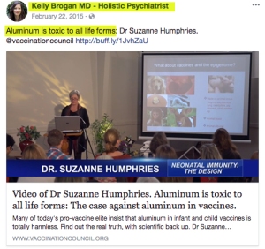 If Dr. Brogan says aluminum is toxic to all life forms, perhaps she shouldn't be selling it to the life forms who follow her on social media.