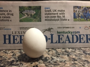 egg balanced on September 23